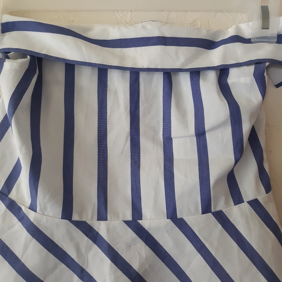 NWOT Express Off Shoulder Striped Peplum Top - Picture 7 of 13